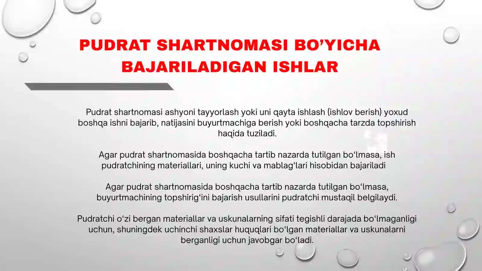 PUDRAT TO'G'RISIDA TUSHUNCHA 4