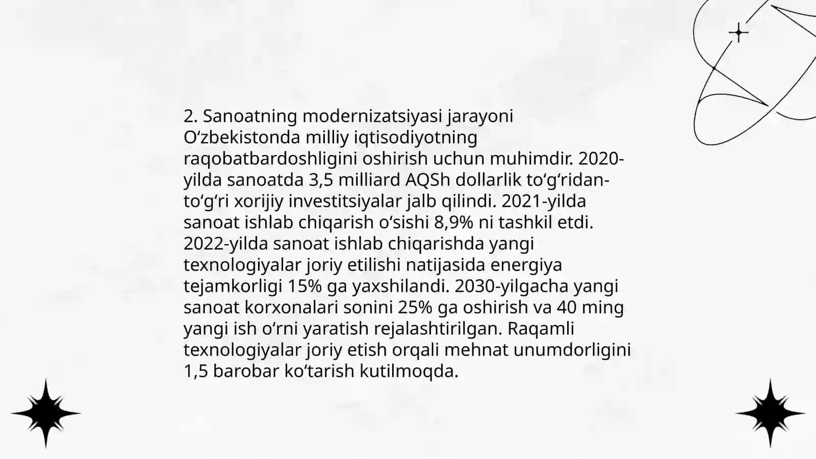 Mustaqillik yillarida qishloq xoʻjaligi va sanoat sohasidagi o'zgarishlar 4