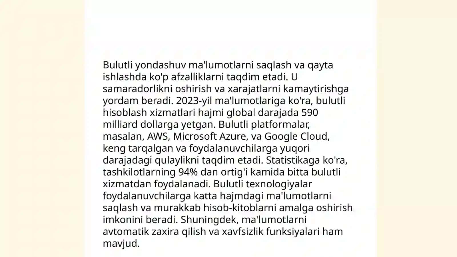 Iqtisodiy axborotlarni qayta ishlash jarayonida bulutli texnologiyalardan foydalanish 4