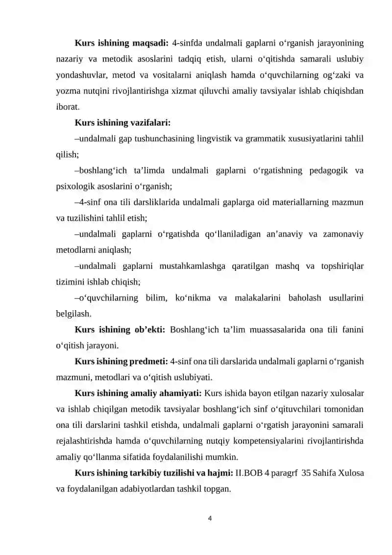 4-SINFDA UNDALMALI GAPLARNI O‘RGANISH USLUBIYATI. 4
