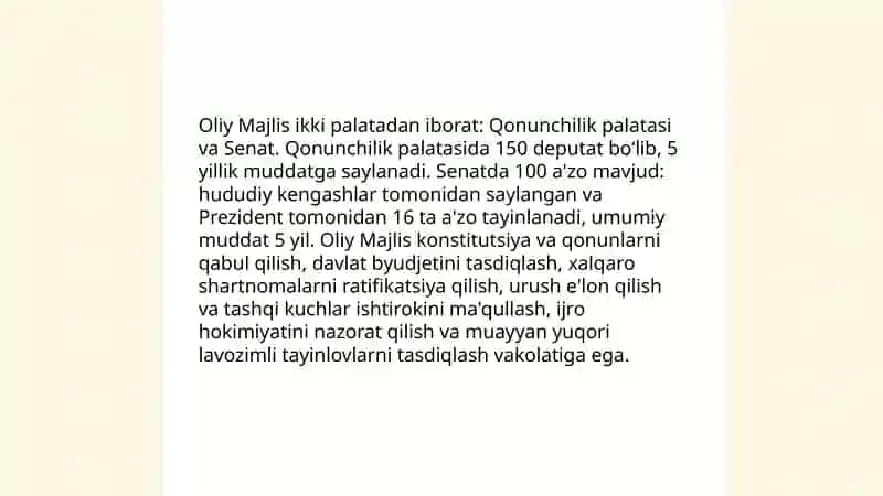 O'zbekiston Respublikasida hokimiyat tizimi 4