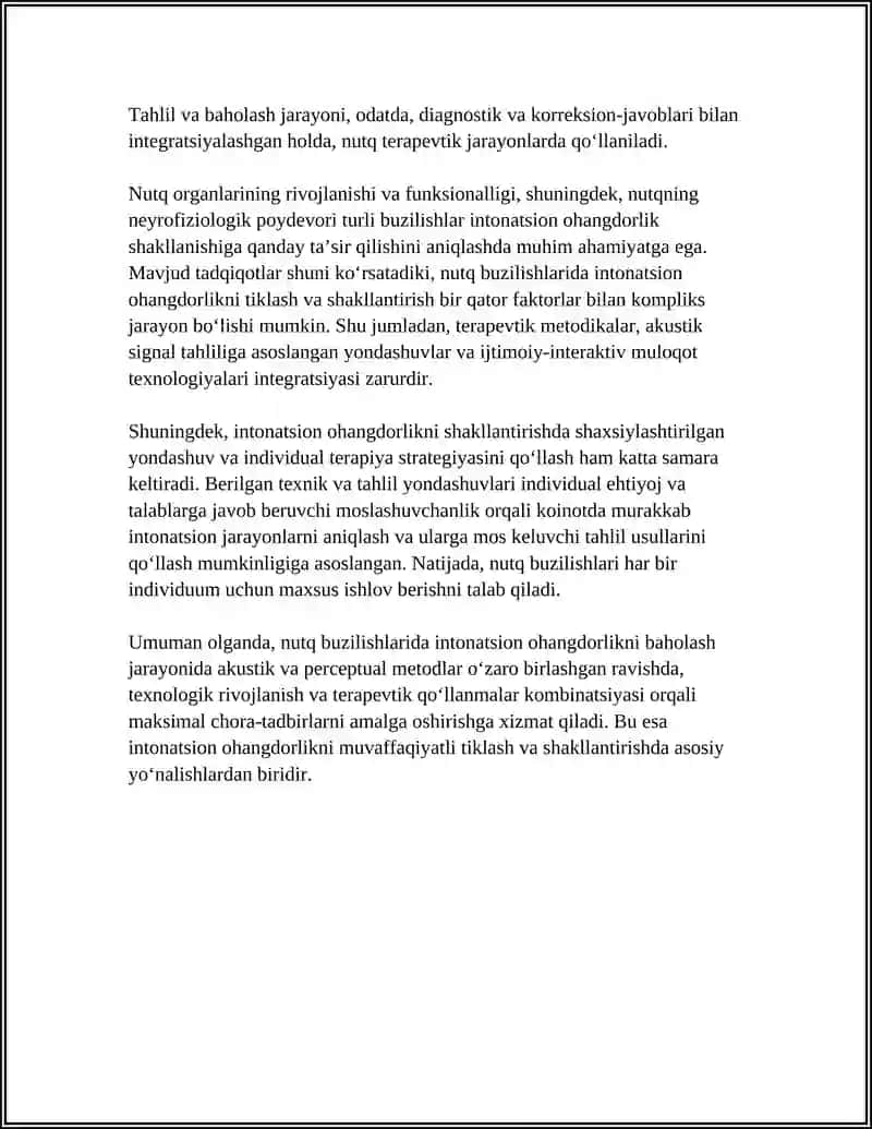TURLI XIL NUTQ BUZILISHLARIDA INTONATSION OHANGDORLIKNI SHAKLLANTIRISH TEXNOLOGIYALARI 4