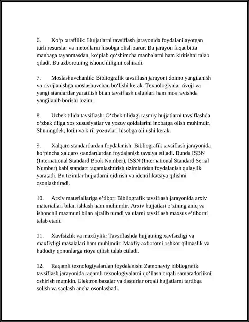 RASMIY HUJJATLARNI BIBLIOGRAFIK TAVSIFLASH 4