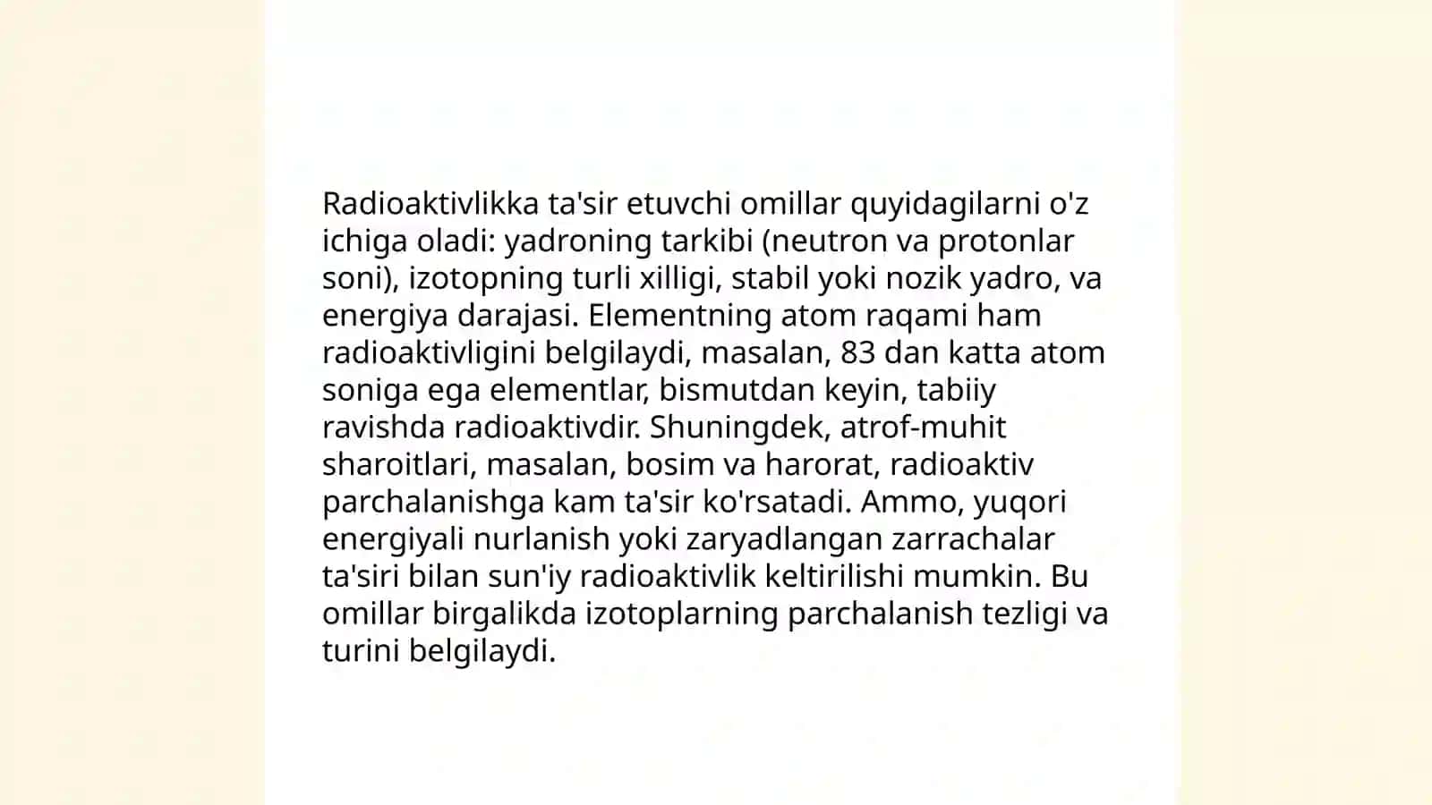 Radioaktivlik holat darajasini aniqlash 4