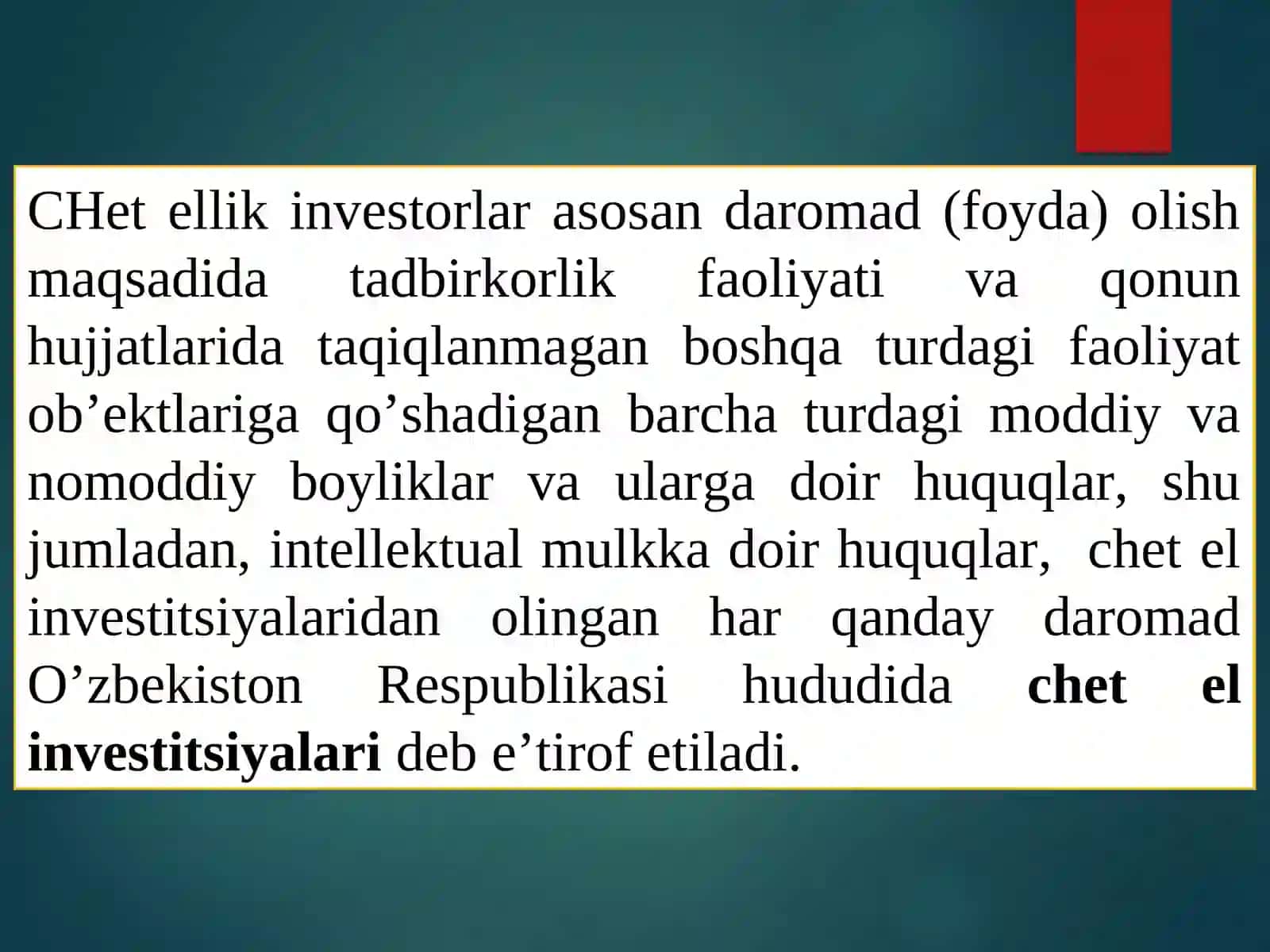 Xorijiy investitsiyalarni jalb qilishning ilmiy - uslubiy asoslari 4