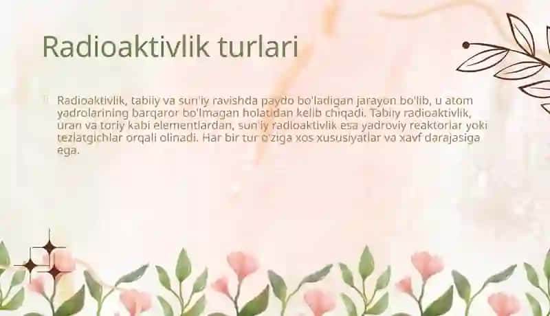 Radioaktivlikni, aktivlikni, nurlanish dozasinio‘lchash birliklari 4