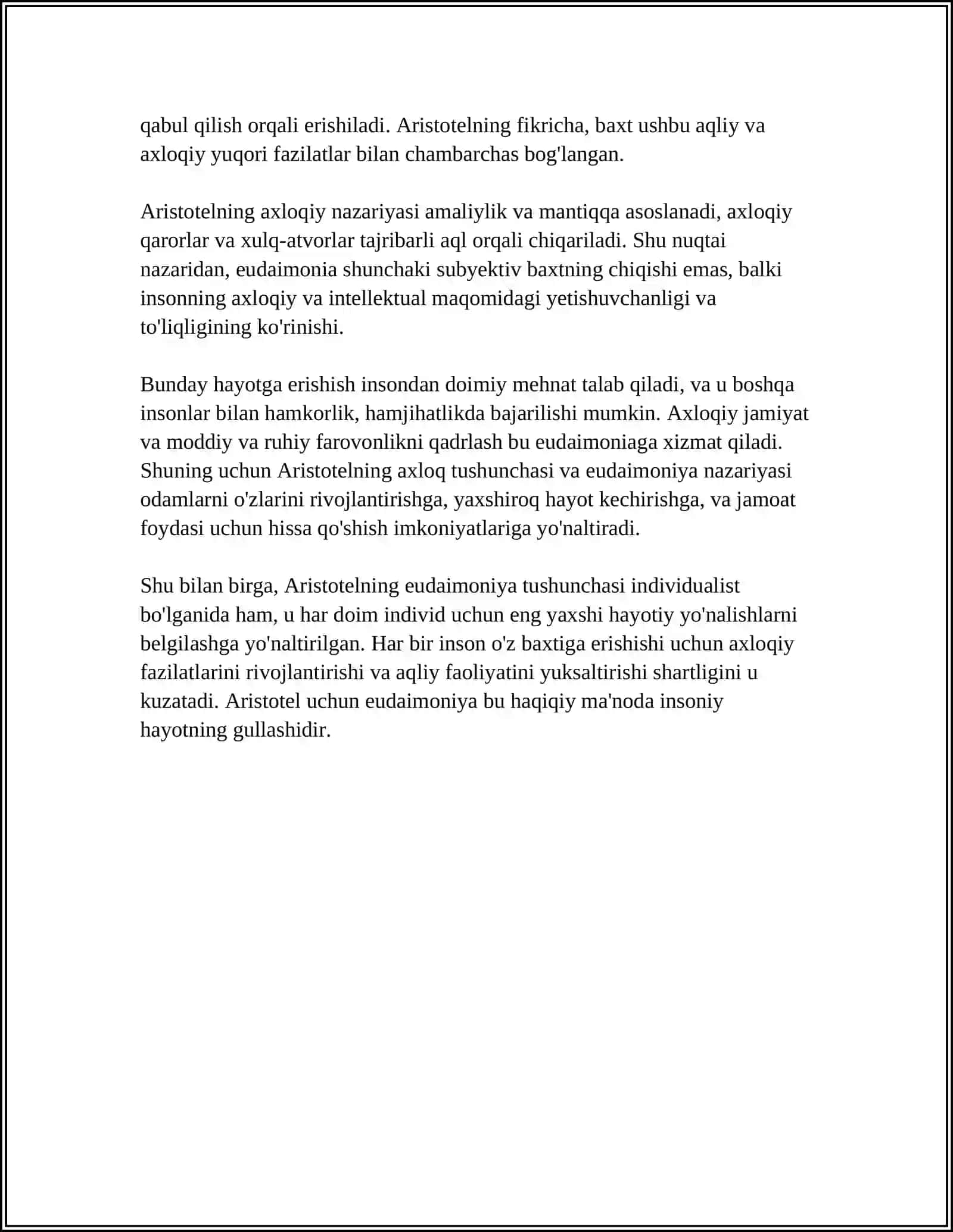 ARISTOTELNING AXLOQIY VA ESTETIK QARASHLARI 4