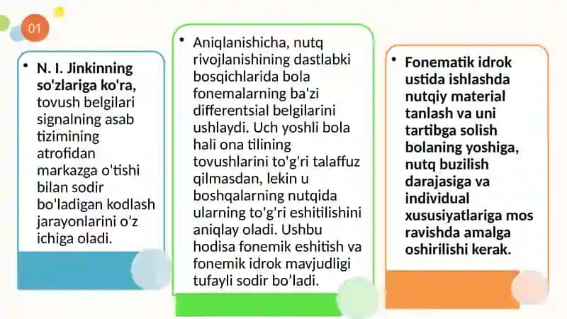 Fonematik idrok ustida ishlash uchun nutqiy material tanlash va tartibga solishga tavsif. 4