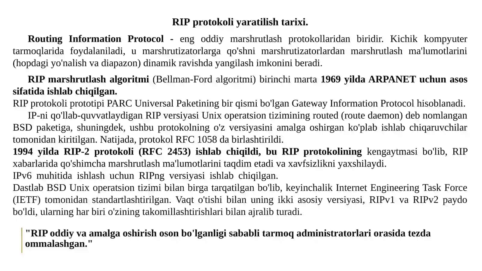 KOMPYUTER TARMOQLARI, REJALASHTIRISH VA QURISH 4