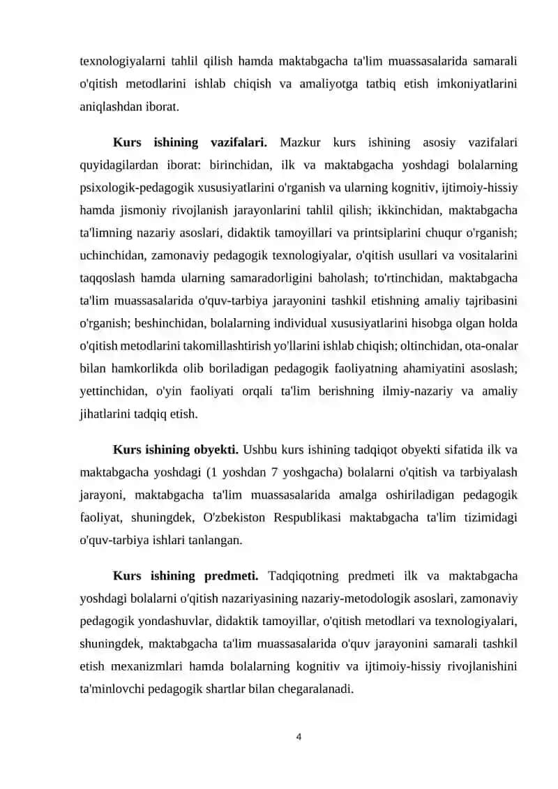 ILK VA MAKTABGACHA YOSHDAGI BOLALARNI O'QITISH NAZARIYASI 4