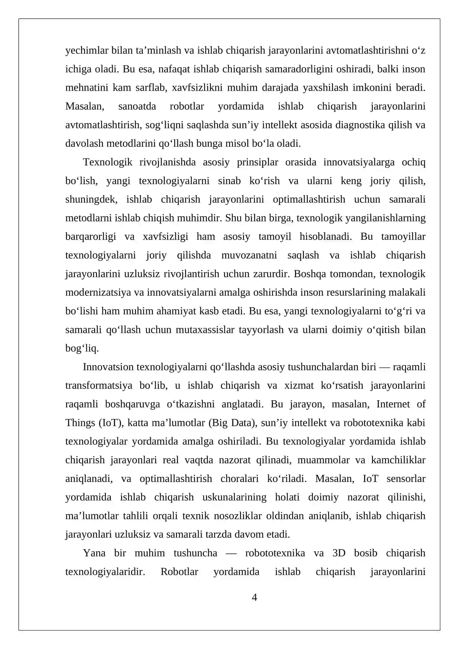 Asosiy Tushunchalar va Texnologik Modernizatsiya Prinsiplari 4