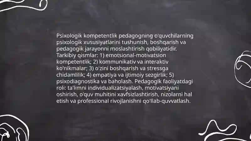 Pedagogikning professionalizmi va psixologik - akmeologik kompetentligi 4