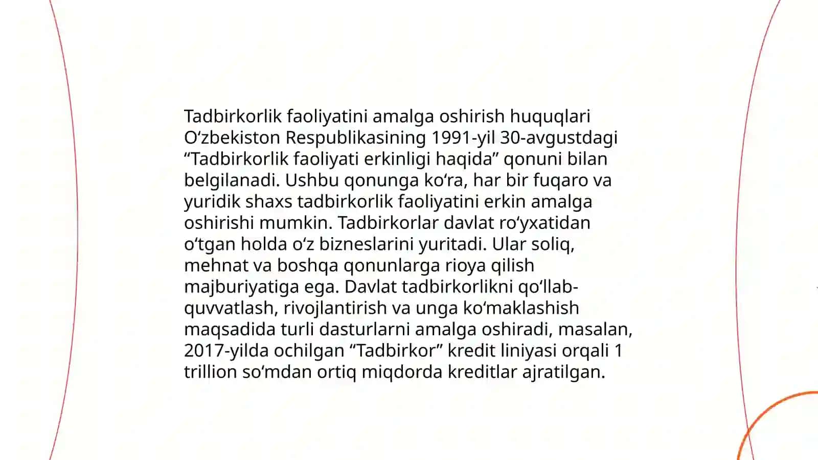 Tadbirkorlik subyektlarining huquq va majburiyatlari.xalqaro paktlar 4
