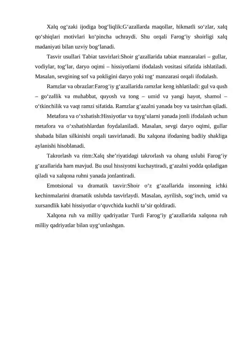 TURDI FAROG'IY G'AZALLARIDA XALQONA RUH VA TASVIR USULLARI 4