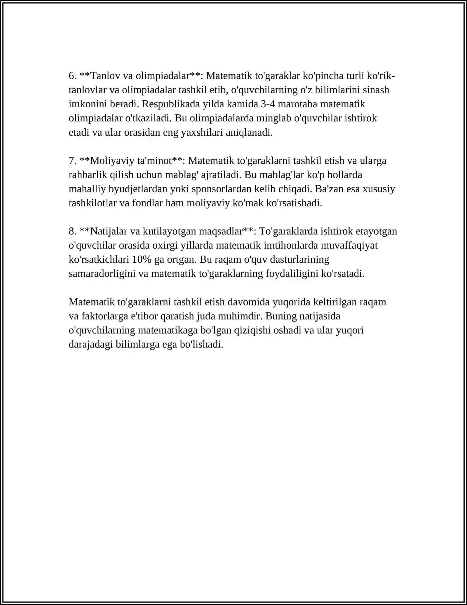 MATEMATIKA TO’GARAKLARNI O’TKAZISH METODIKASI (2-SINF MISOLIDA) 4