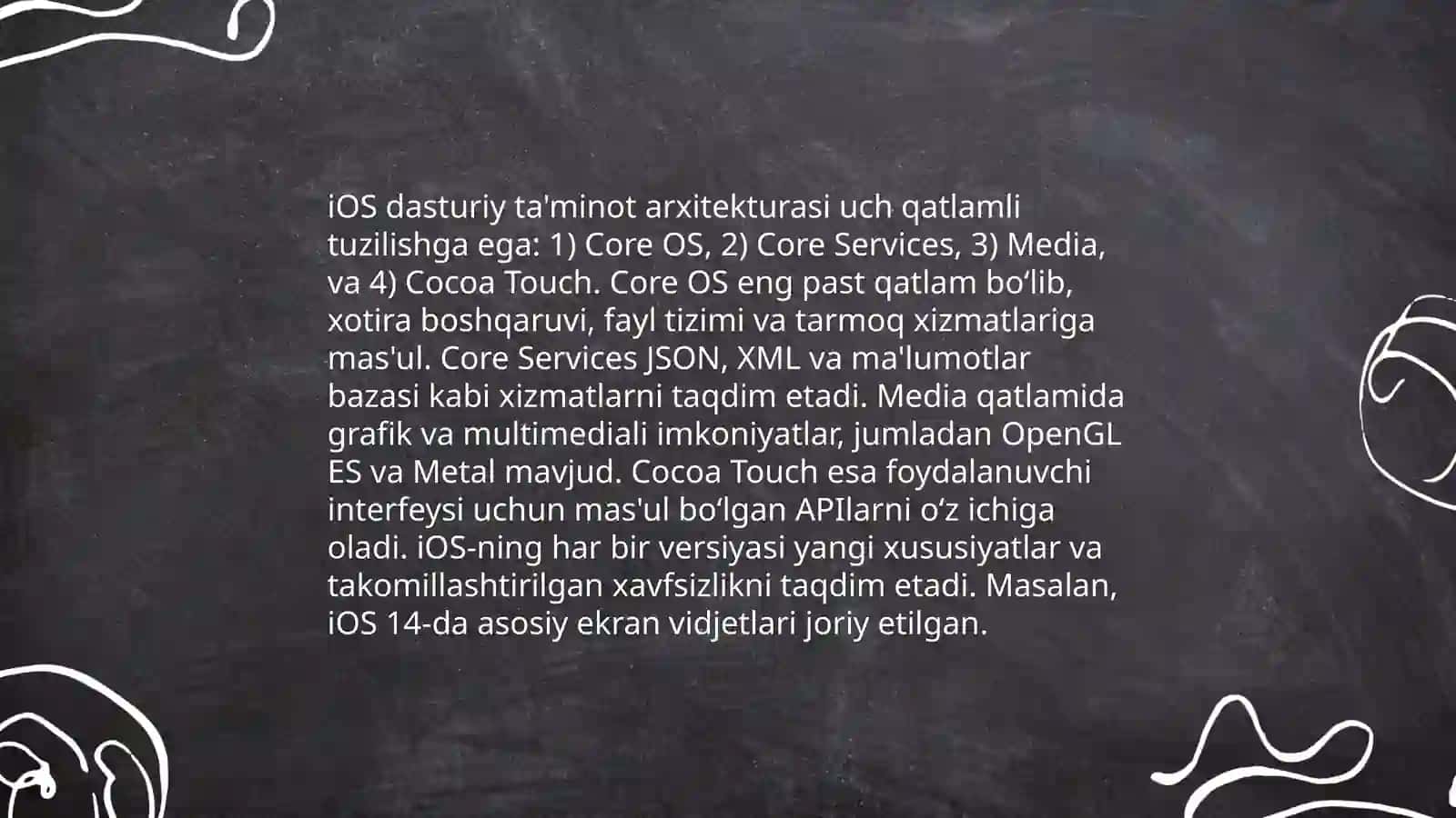 iOS mabil operatsion tizimi 4