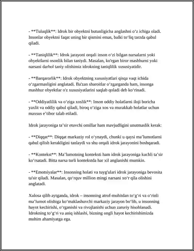 IDROK HAQIDA TUSHUNCHA VA UNING XUSUSIYATLARI 4