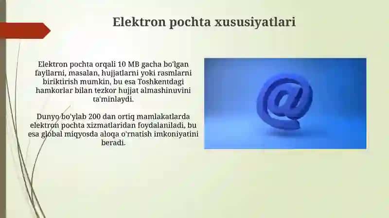 Elektron pochta imkoniyatlari 4