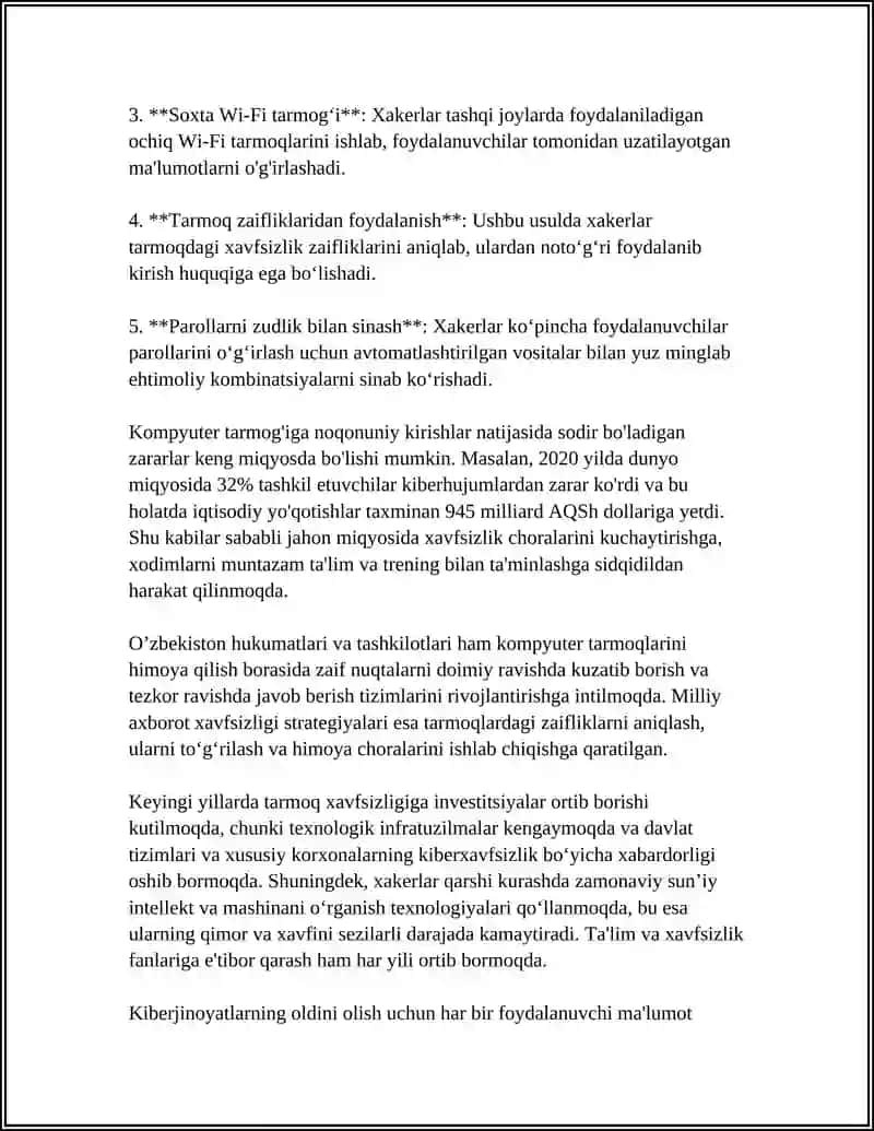 KIBERJINOYAT TURLARI VA SHAKLLARI 4