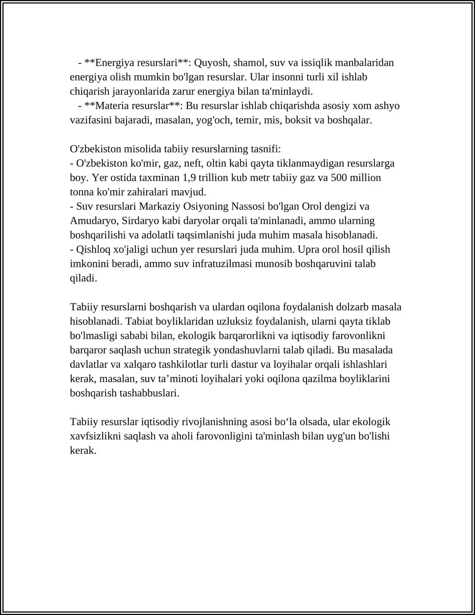 TABIY RESURSKAR TASNIFI 4