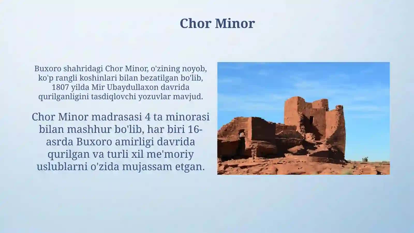 Buxorodagi tarixiy obidalar 4