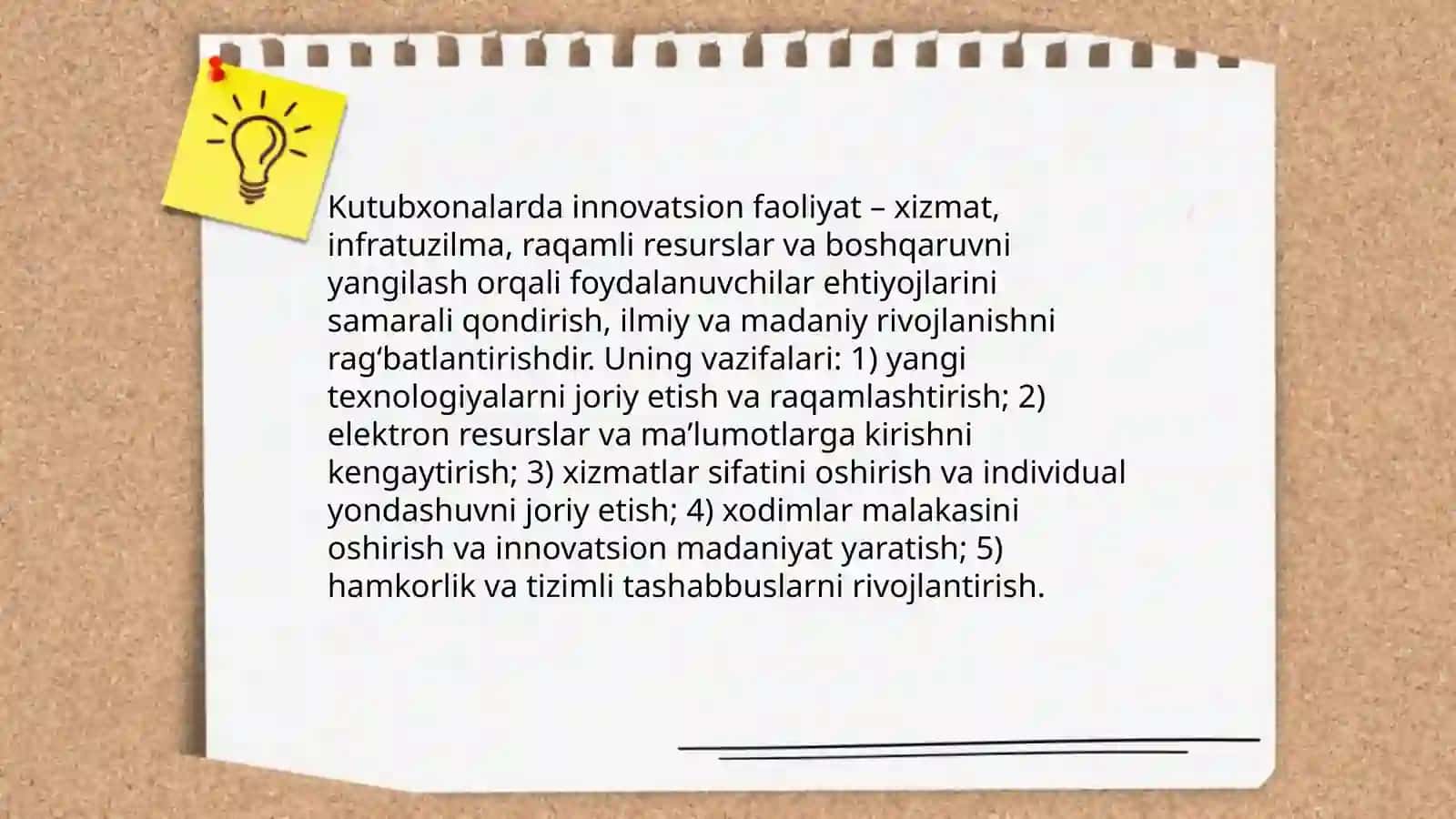 Kutubxonalarda innovatsion faoliyat tushunchasi va mohiyatini yoritish 4