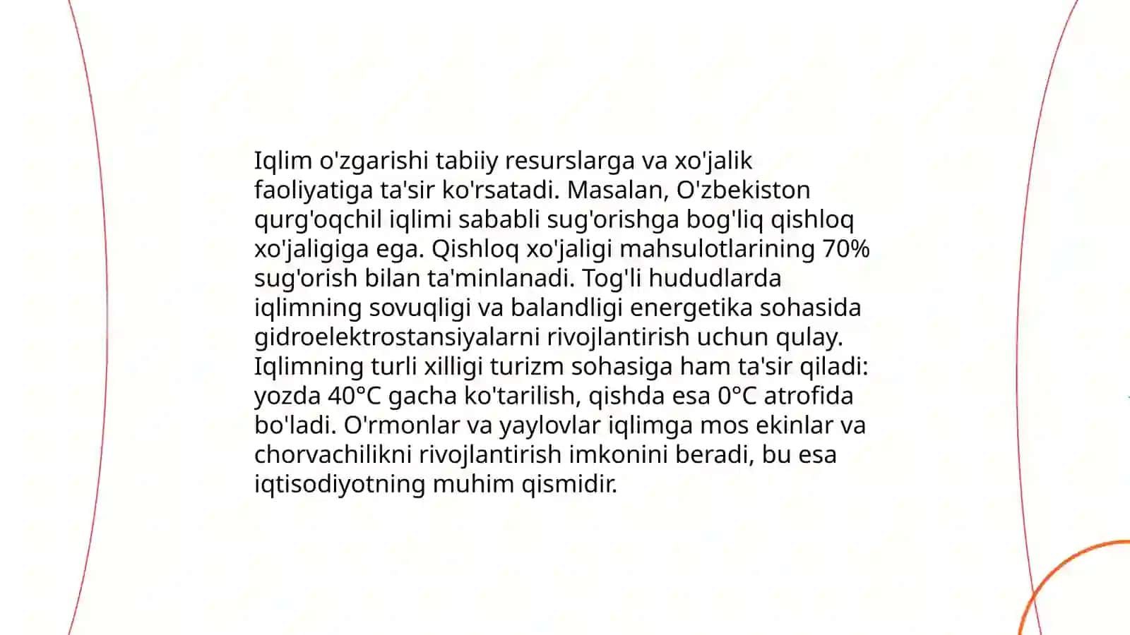 "O‘rta Osiyoning tabiiy sharoiti va resurslariga iqtisodiy geografik baho berish" by Xalilullox Odilov 4