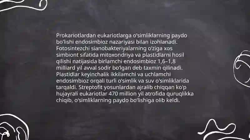 Oʻsimliklarning kelib chiqishi va ontogenezi 4