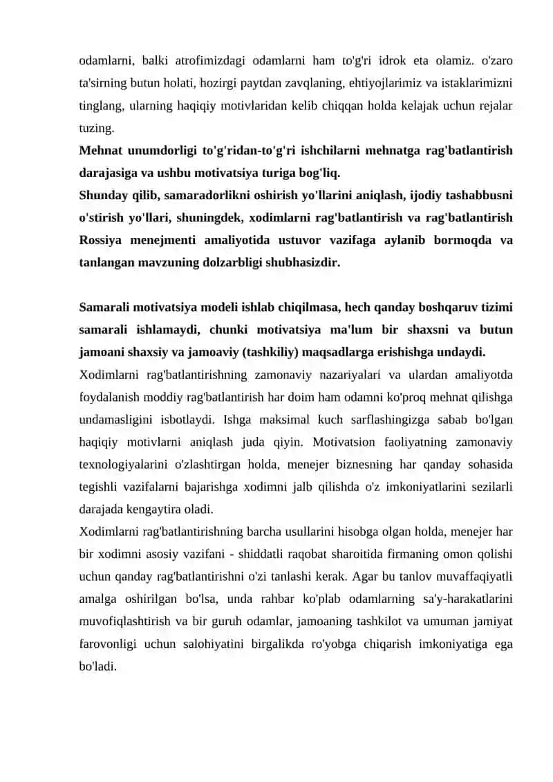 TASHKILOTLARDA XODIMLAR MEHNATINI RAG'BATLANTIRISH TIZIMI 4
