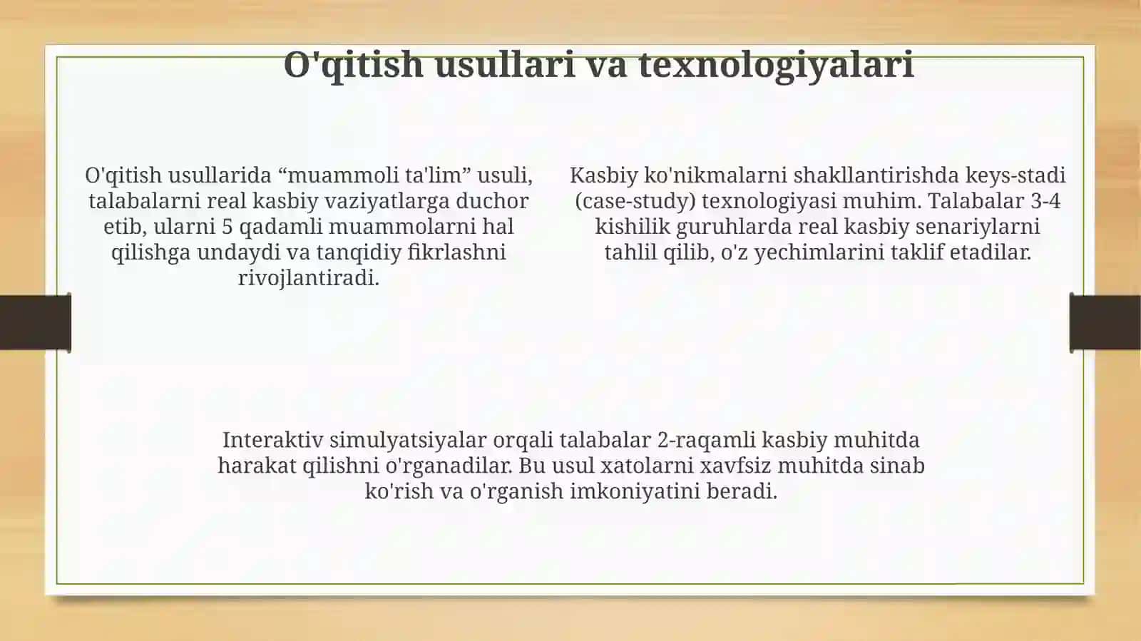 Kasbiy kompetentlikni shakllantirishning didaktik xususiyatlari 4