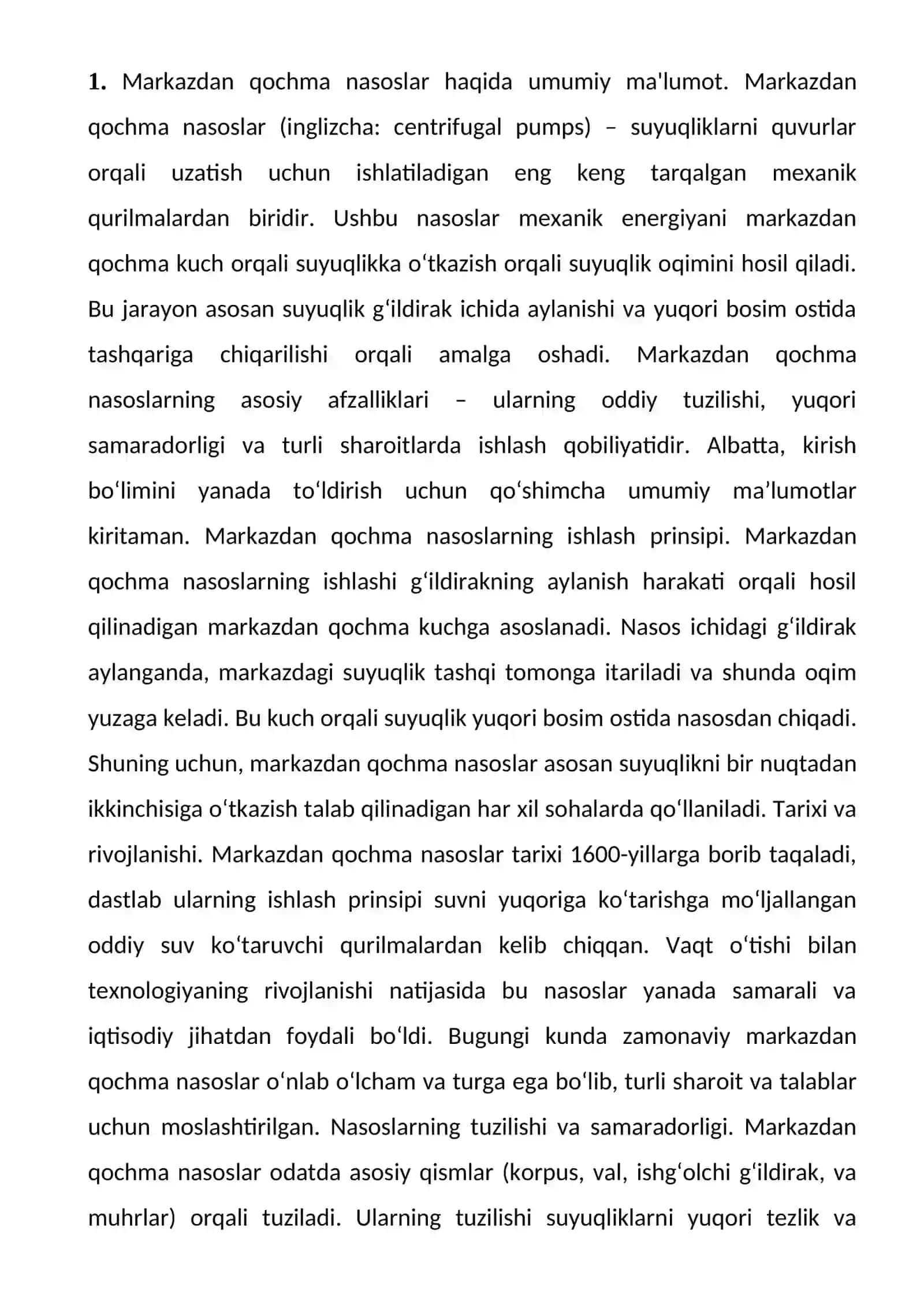 Markazdan qochma nasoslar 4