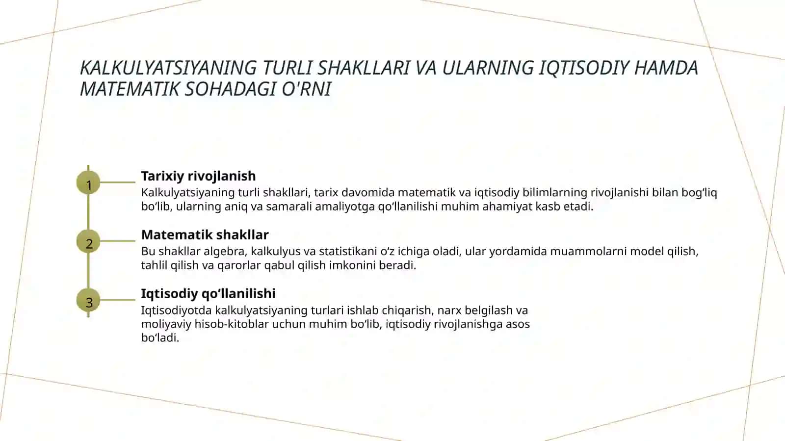 Kal'kulyatsiya uning maqsad vazifalari va turlari 4