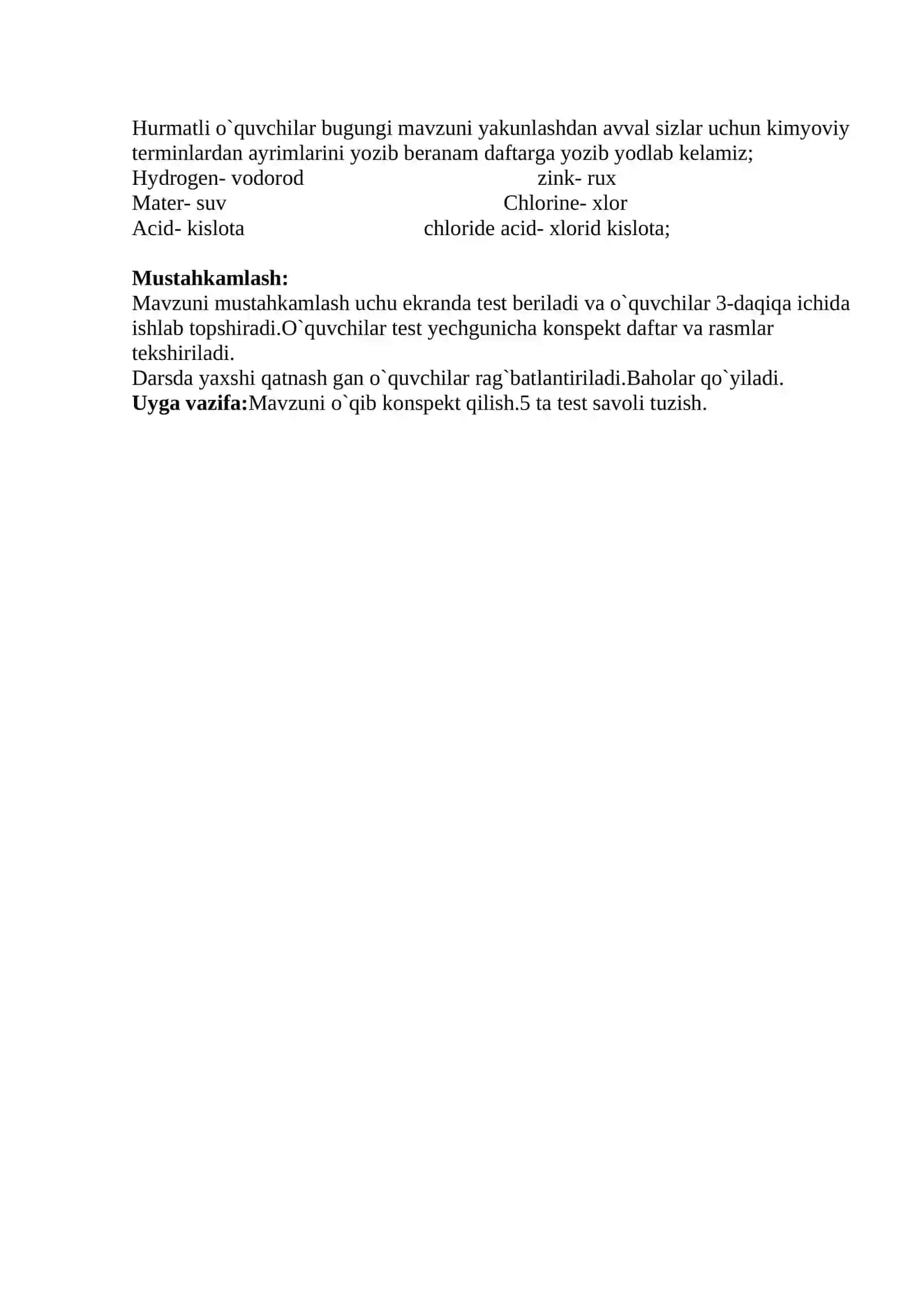 Vodorodni olinishi va xossalari.Ishlatilishi 4