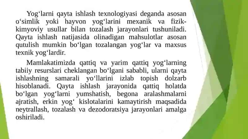 Yog‘-moysanoati 4