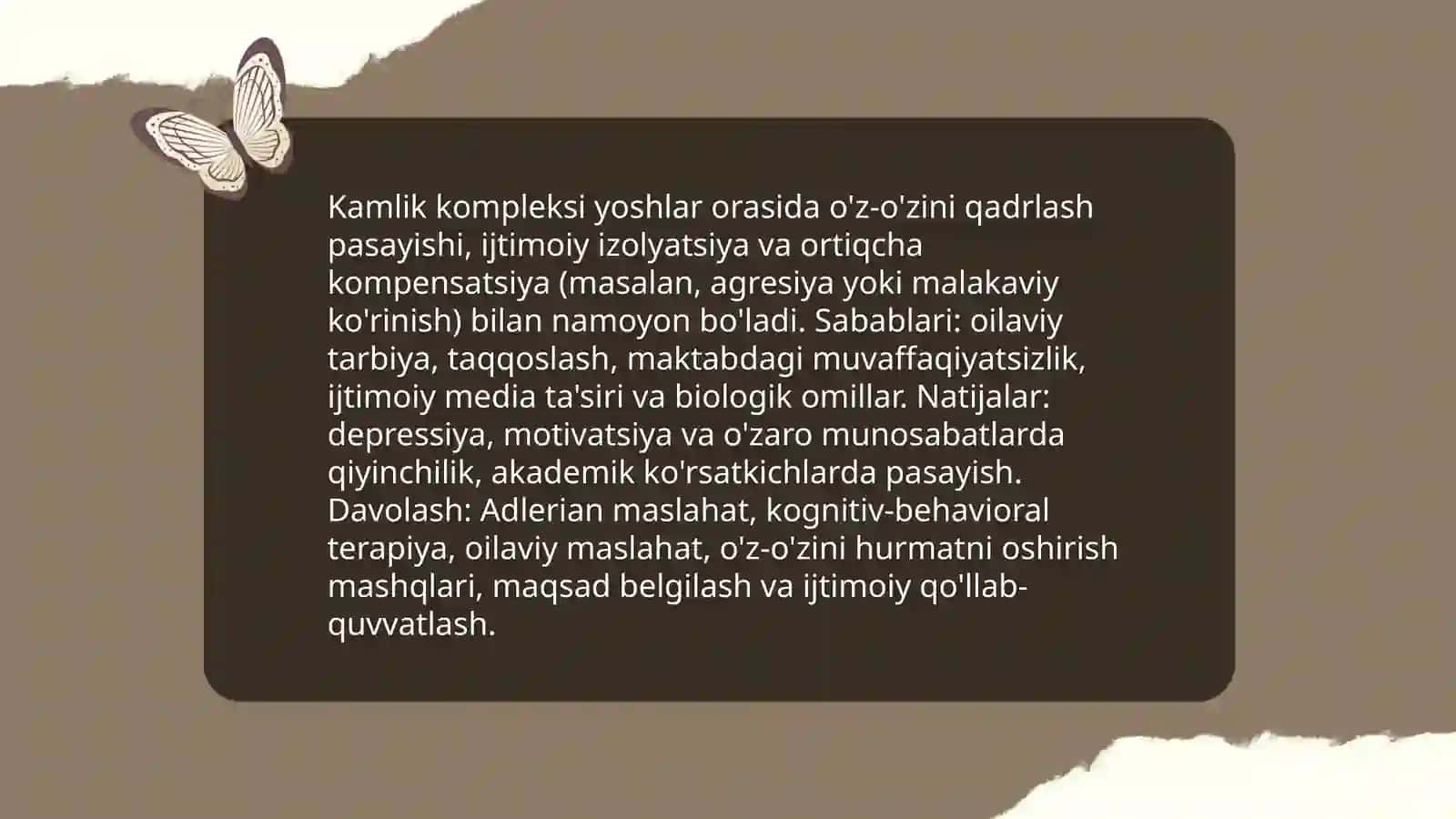 Adlerning kamlik kompleksi nazariyasi va yoshlar muammolari 4