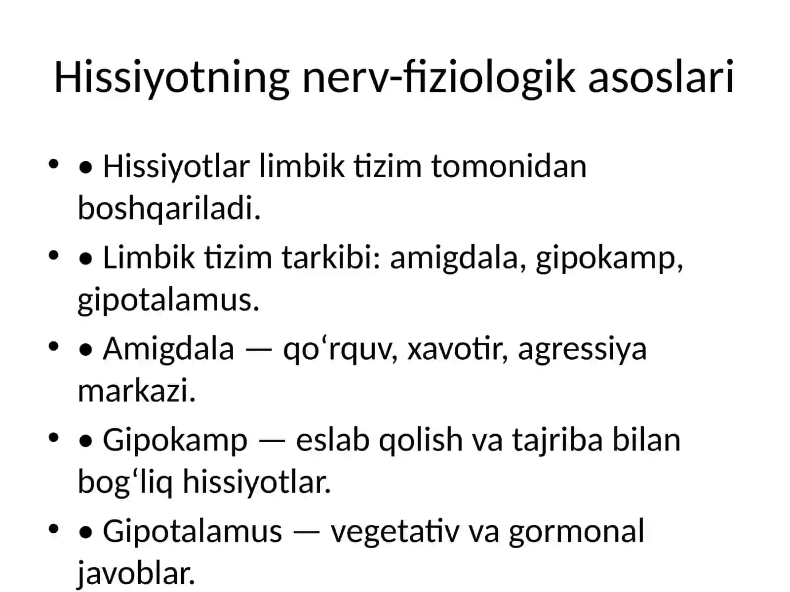 Hissiyot va uning nerv-fiziologik asoslari 4