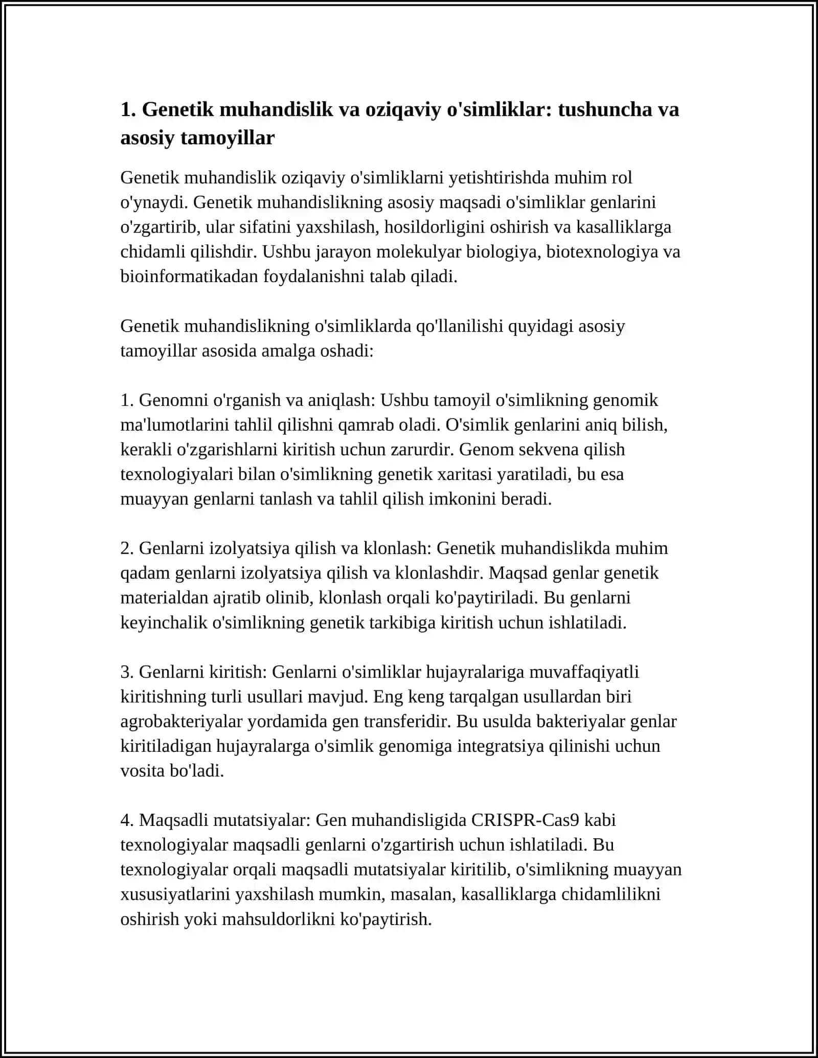 GENETIK MUHANDISLIKNING OZUQABOP O'SIMLIKLAR YETISHISHTIRISHDAGI ROLI 4