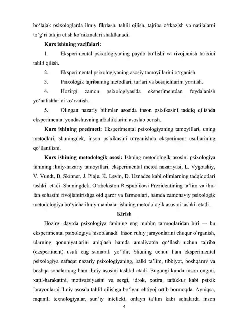 Eksperimental psixologiyaning asosiy tamoyillari 4