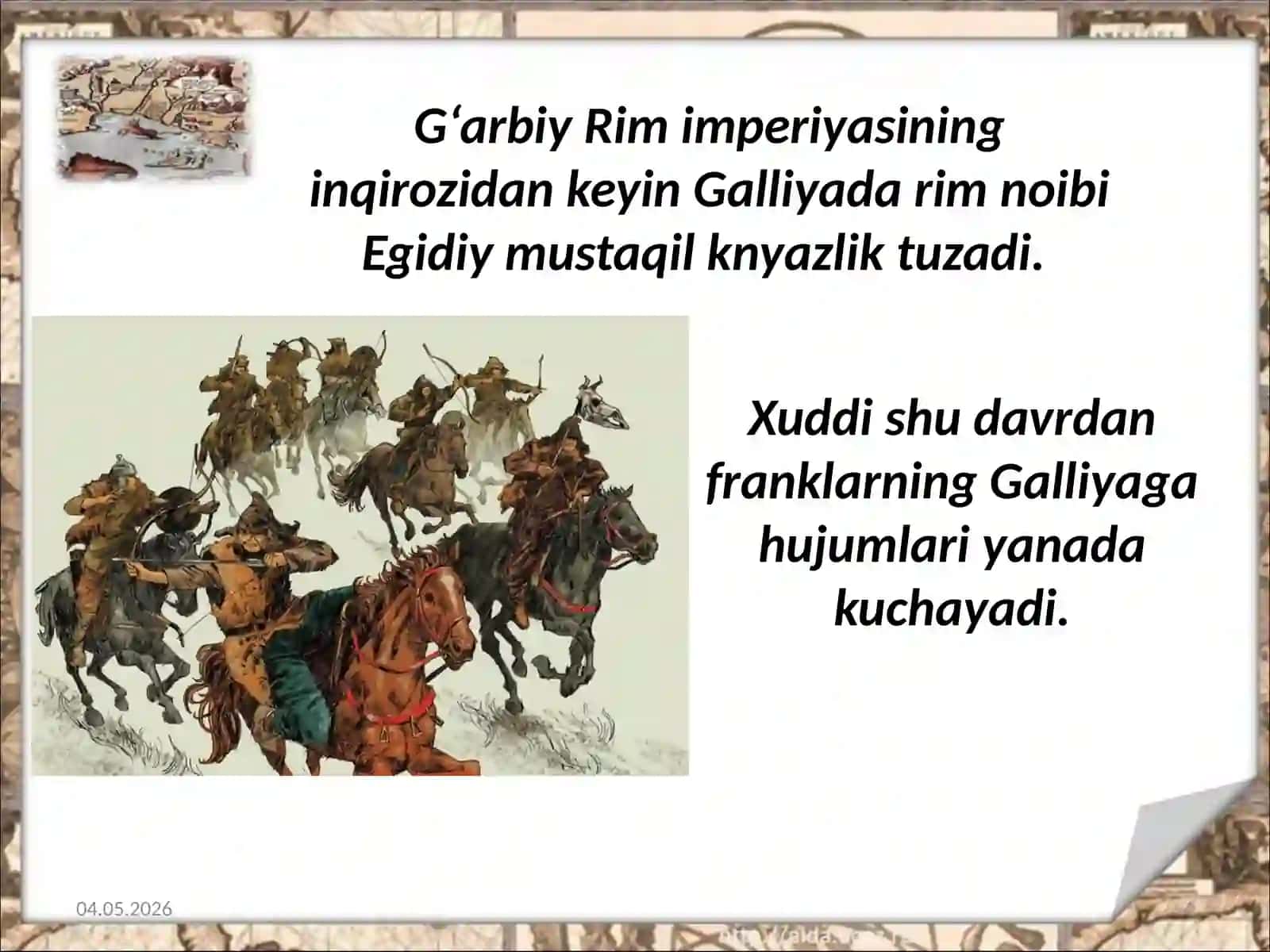 7-sinf Jahon tarixi Franklar, Franklar davlatining tashkil topishi dars taqdimot 4