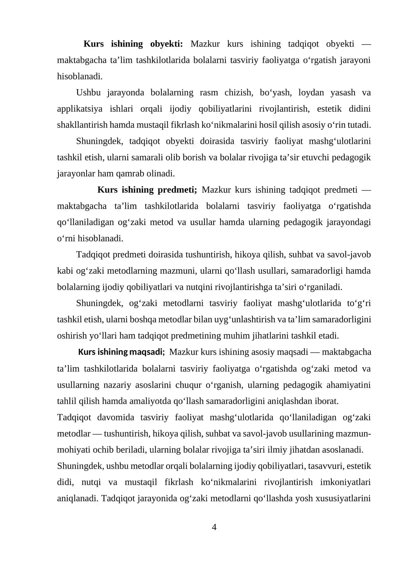 Tasviriy faoliyatga oʻrgatishning ogʻzaki metod va usullari 4