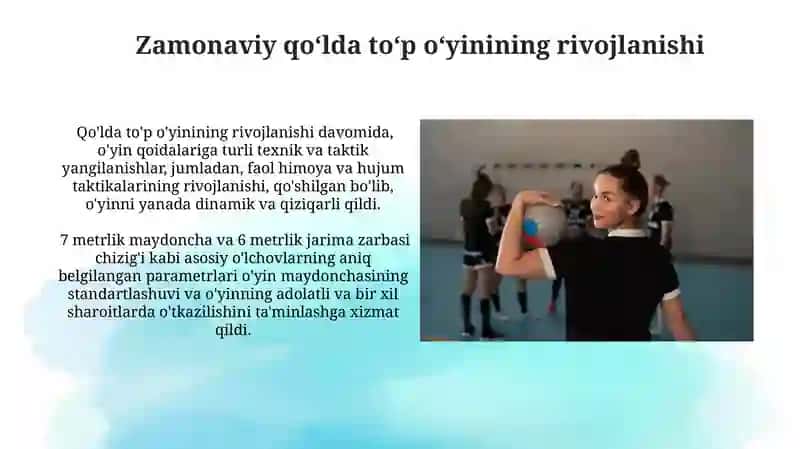 Qo’l to’pi o’yin qoidalarining rivojlanish tarixi 4