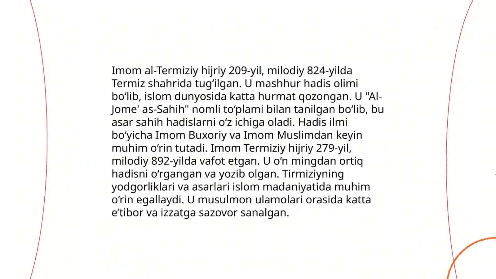 Imom Buxoriy va Imom Termiziyning hadis ilmiga qo’shgan hissalarini qiyosiy tahlili 4