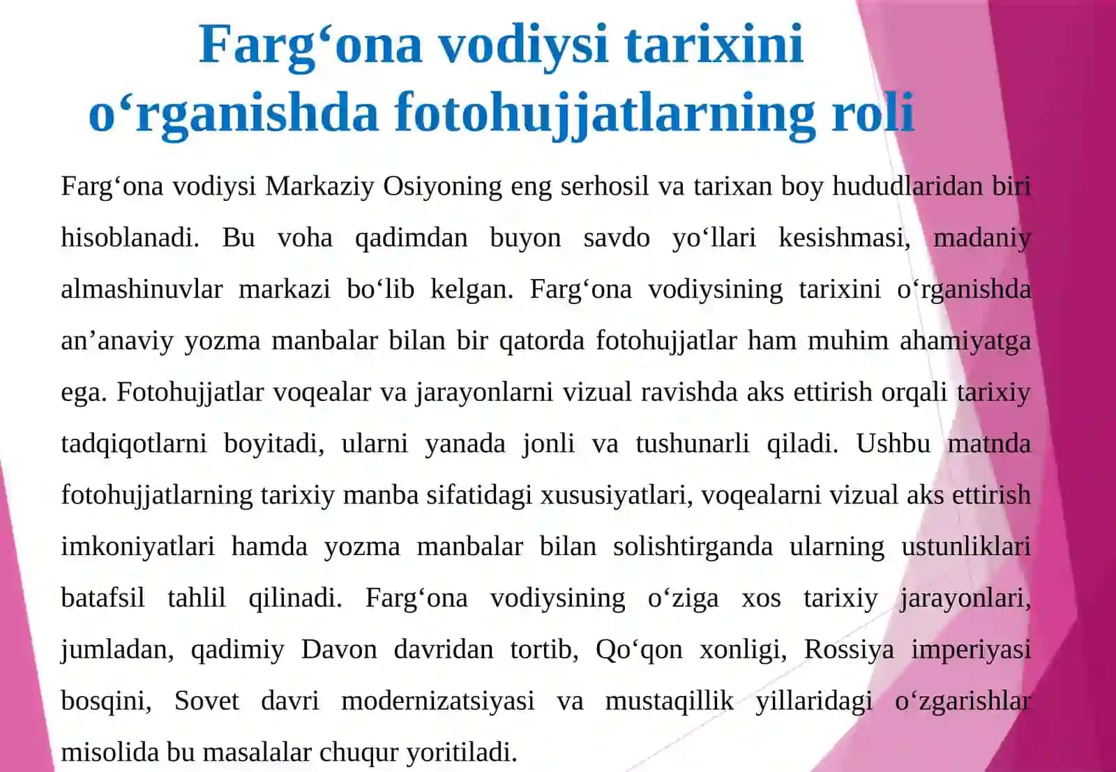 Farg‘ona vodiysi tarixiga oid foto hujjatlar 4