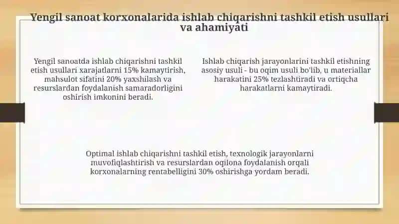Ishlab chiqarishni tashkil etish fanining predmeti va vazifalari 4
