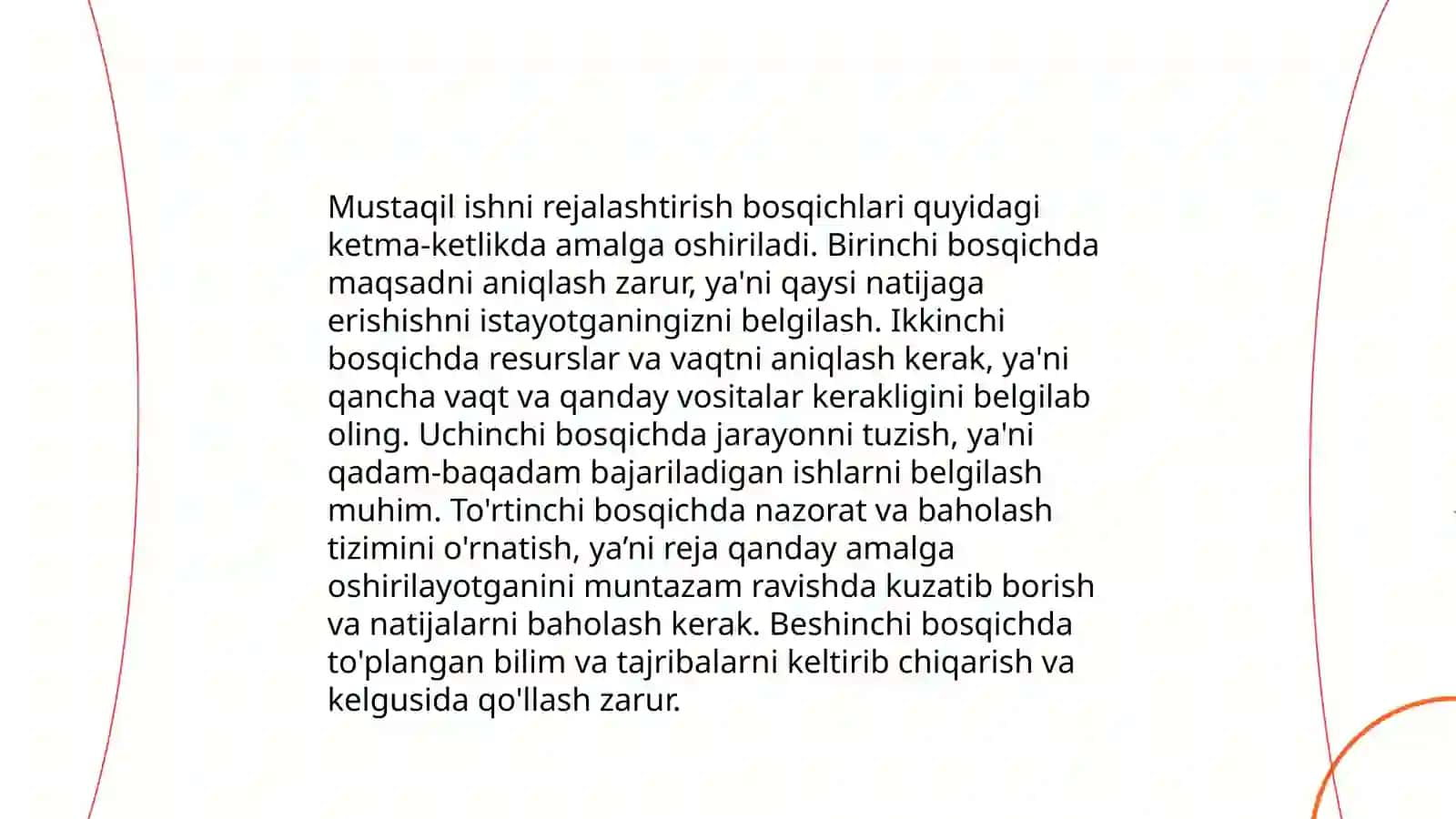 MUSTAQIL ISHNI TASHKIL ETISHNING TEXNOLOGIK XARITASI 4