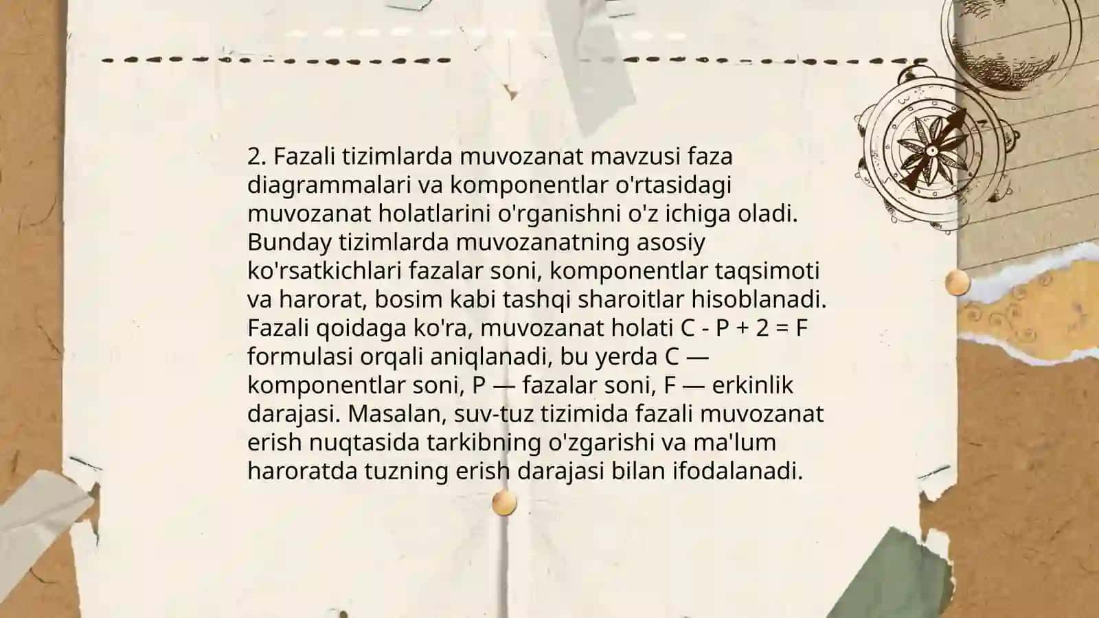 Kimyoviy texnologiyada fazali tizimni oʻrganish 4