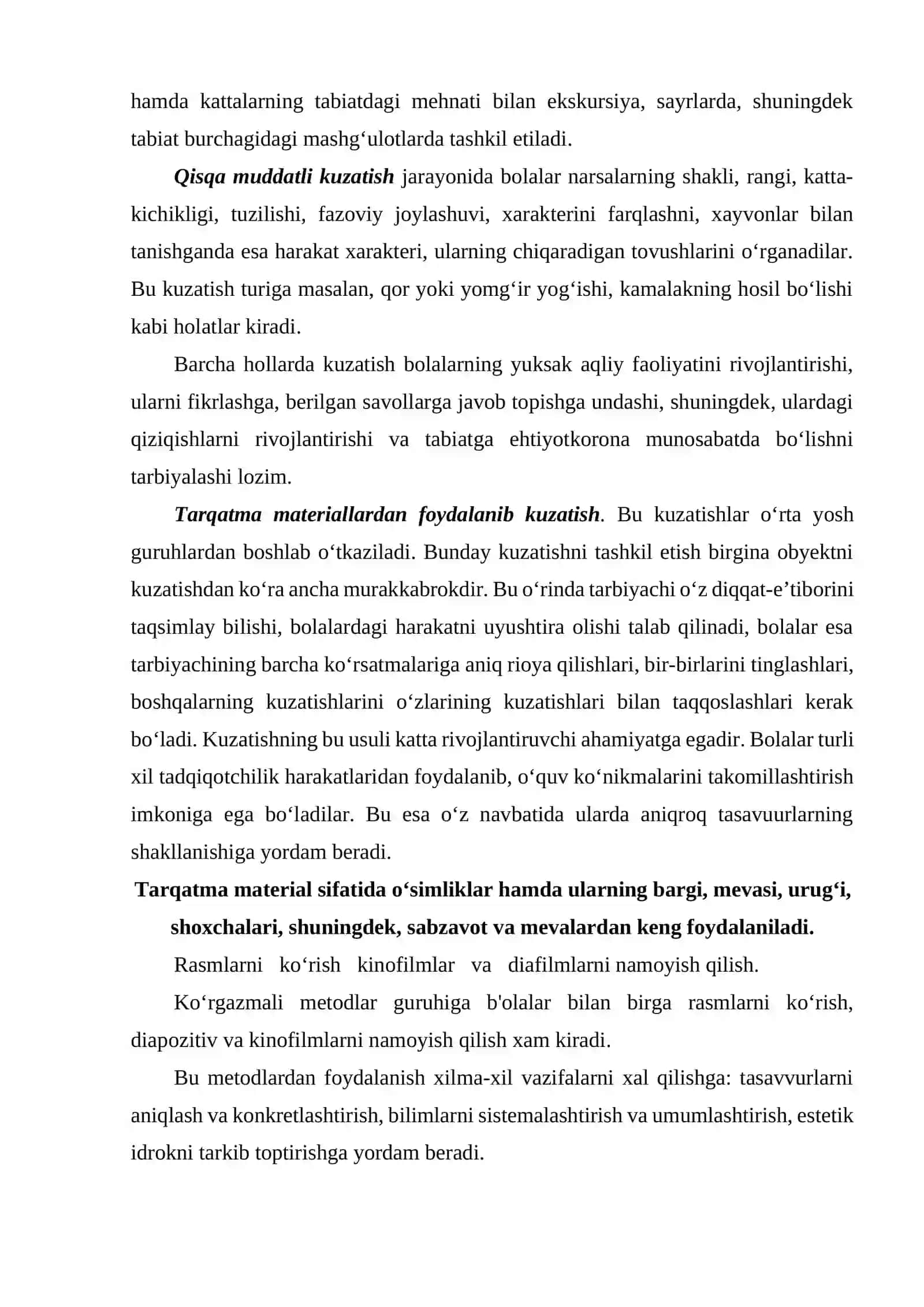 Bolalarni tabiat bilan tanishtirish metodlari (3-Amaliy mashg‘ulot) 4