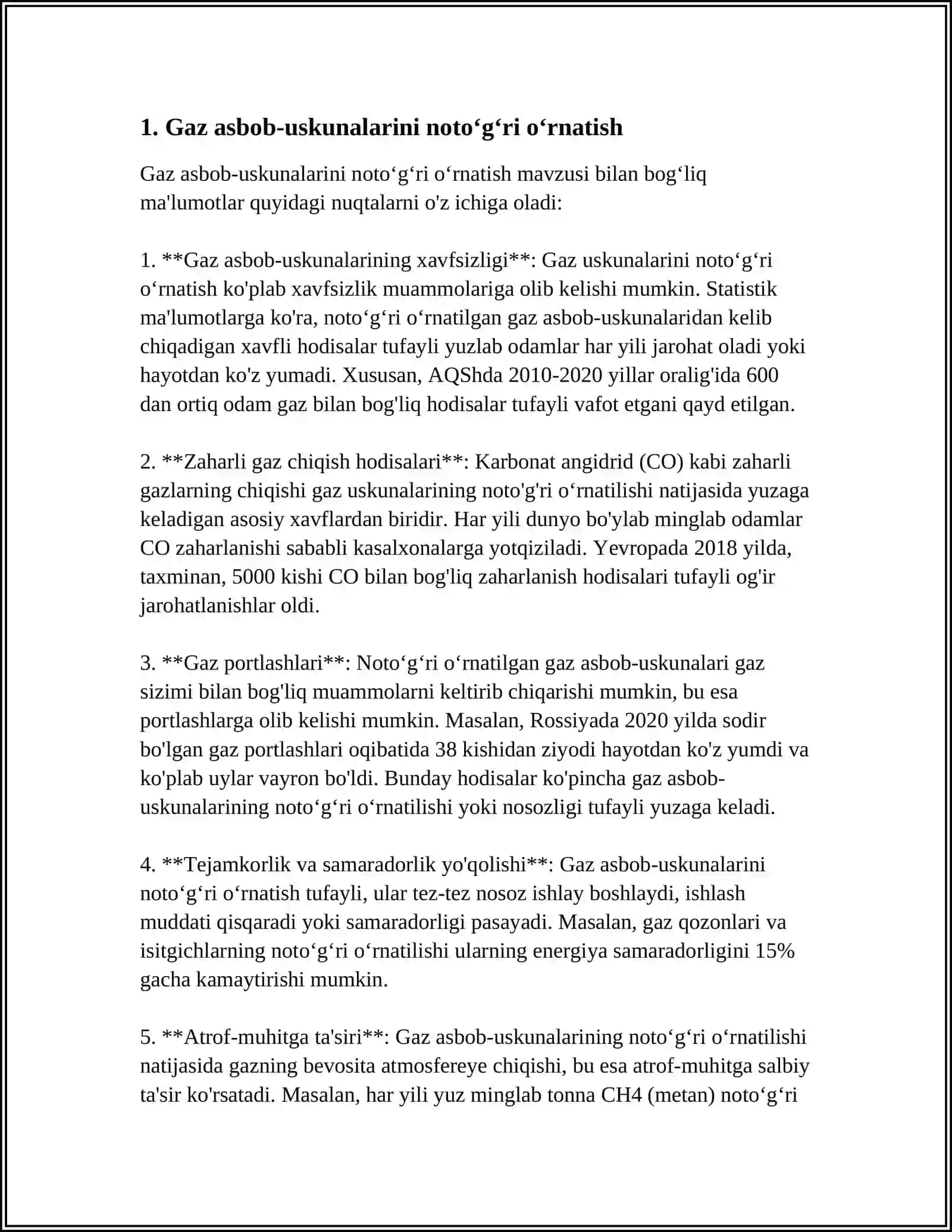 TABIIY VA SUYULTIRILGAN GAZLARDAN FOYDALANISHDAGI TAQIQLAR 4