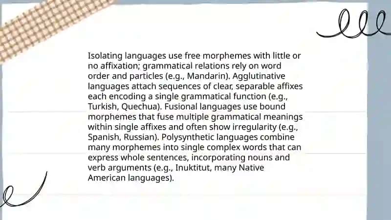 Aspects of comparative typology 4