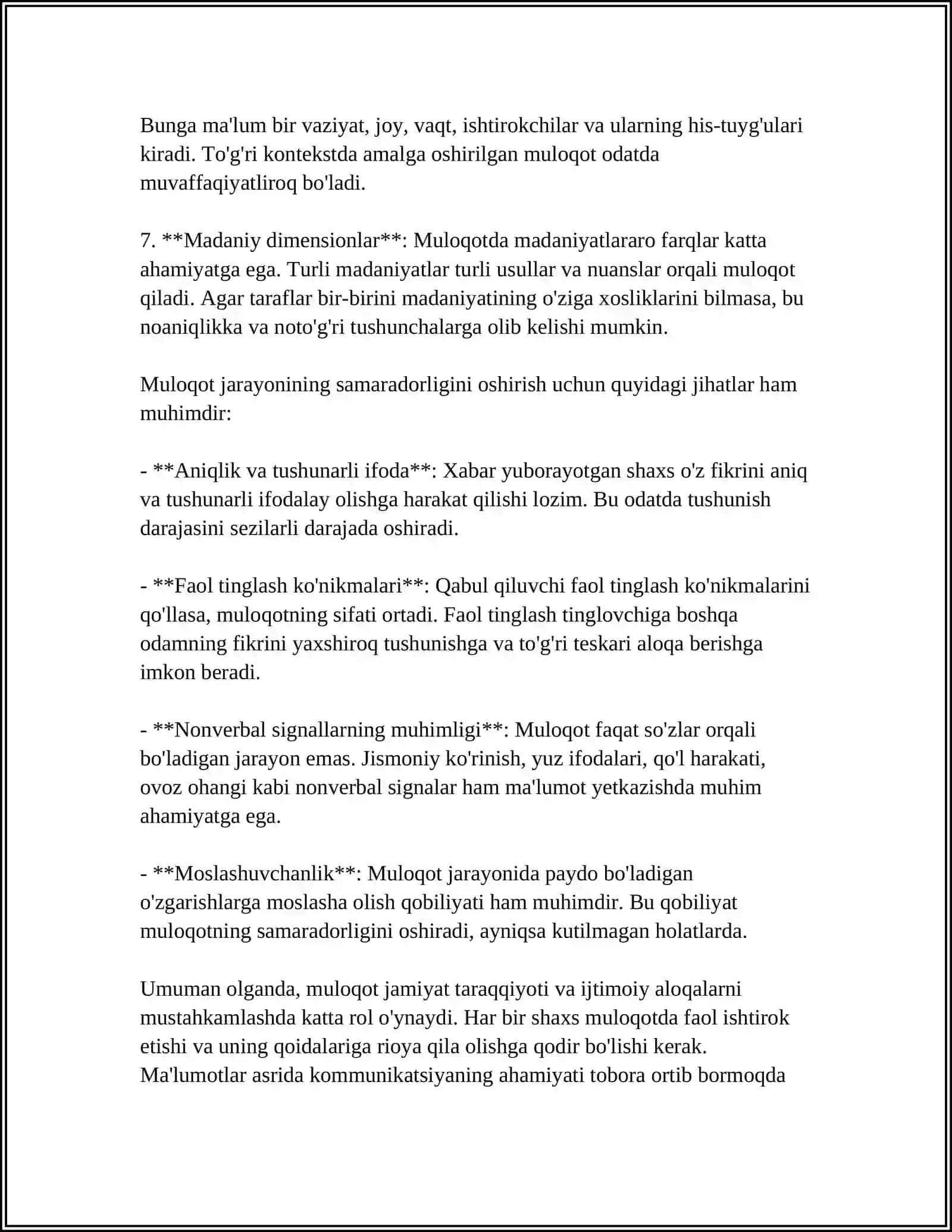 MULOQOT VA UNING TURLARI RASMIY VA NORASMIY 4